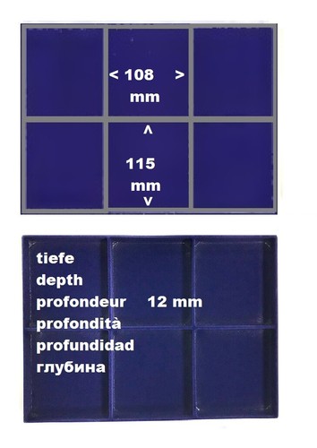 Alu-Großer-Münzkoffer-Diamant Look-&-münztableaus IN Blu Rosso Scuro - Foto 155 di 171