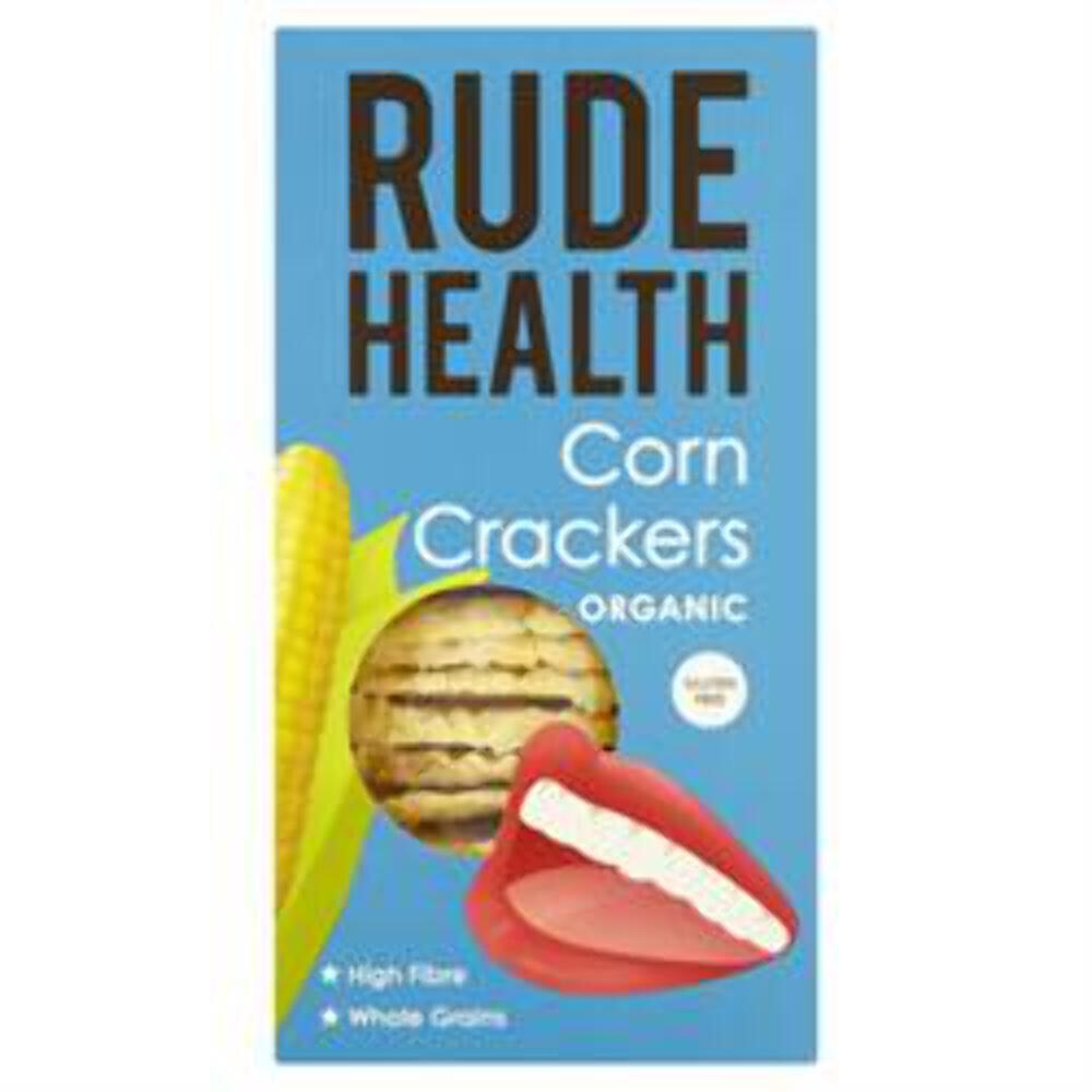 Rude Health Organic Corn Crackers 130g x 8 Pack