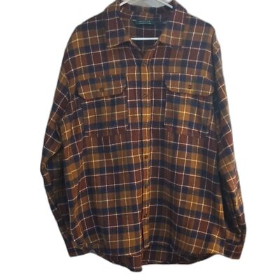 Bass Creek Outfitters Shirt Size XL Horizon Flannel Brown Neutral