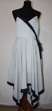NWT Banana Republic Sz 8 Geometric Asymmetrical Dress Spaghetti Strap Sash