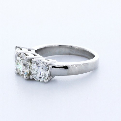 Anillo clásico redondo de diamantes naturales con alianza de boda de 3,86 quilates E/SI1 - Imagen 3 de 10