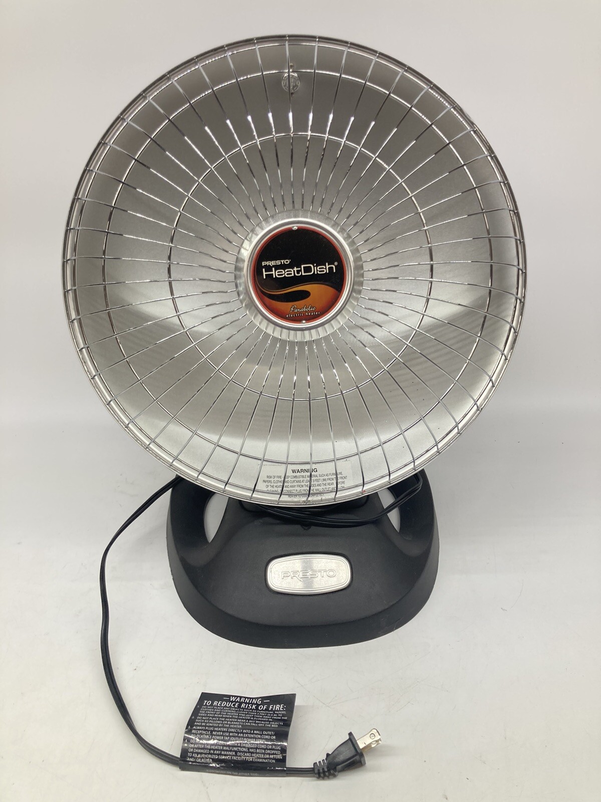 Presto Heat Dish Plus Parabolic Electric Heater 0792601 75741079264 | eBay
