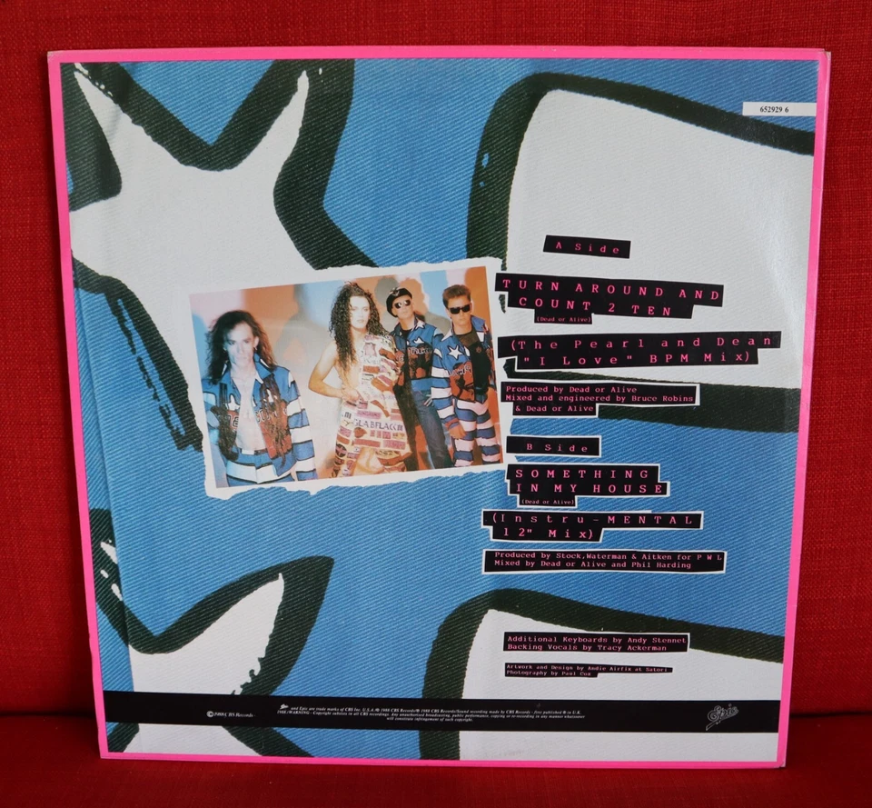 Dead Or Alive Turn Around And Count 2 Ten "I Love" BPM Mix Record 12" Single - Image 2 of 4