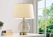 OK Lighting OK-5712 27.5" H Odessa Table Lamp, Purple,Blue