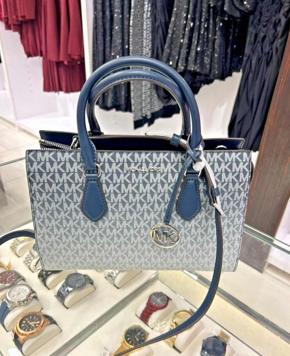 Michael Kors Sheila Medium Handbag in Logo Charm Center Zip