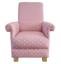 Clarke Dotty Spot Fabric Adult Chair Polka Dots Armchair Spotty Dots Accent New