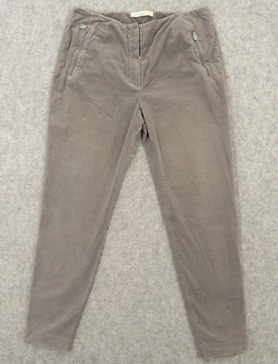 Balenciaga Paris Pants Womens 10 Gray 42 Corduroy Mid Rise