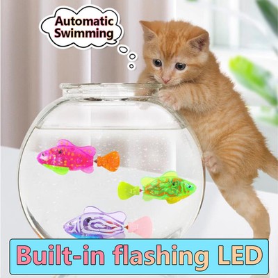 Swimming Robot Fish Tank Cat Toy 3-10PC Electric Fish Cat