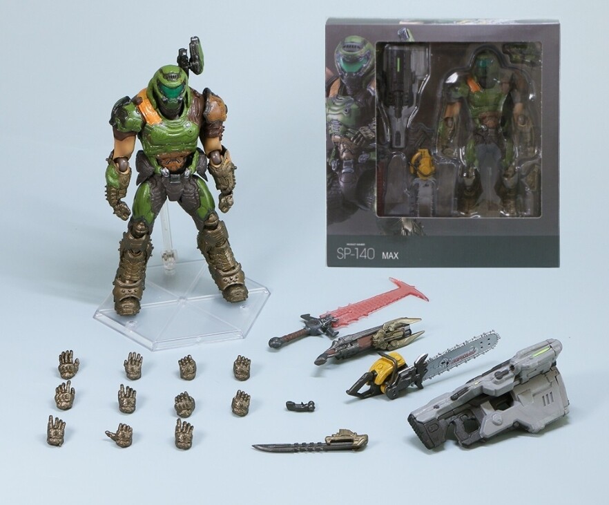 doom eternal ソフビフィギュア New Doom Eternal Demon Hunter Action Figure Figma SP-140