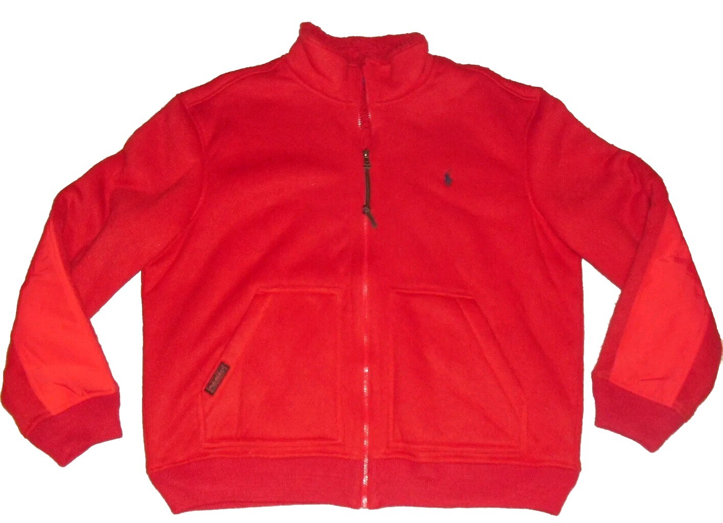 Ralph Lauren Polo Mens sz. XL Red 1/4 Full Zip Sherpa Lining Sweater New $198