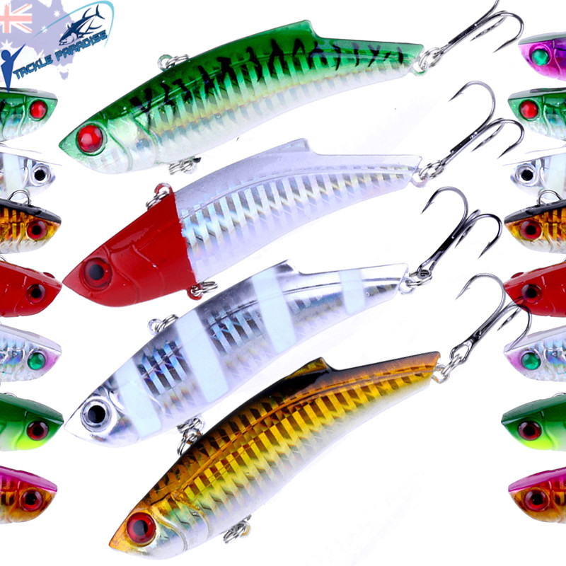 4x Mullet Vibes Lures 90mm Hard Plastic Lure Vibe Stick Bait Jewfish