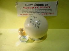 Hurst Auto Dual Gate, His - Hers Shift Knob With Pattern (Ivory color) USA MADE