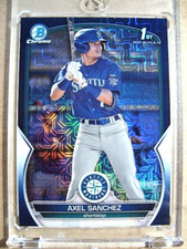 2023 Axel Sanchez 1st Bowman Chrome Rookie Blue Mojo Refractor RC /175 MINT 🔥🔥