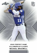 MICHAEL BRASWELL 2020 LEAF PERFECT GAME NIKE ALL-AMERICAN ROOKIE CARD! MINT!