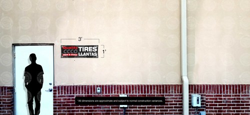 Calidad Nuevos y Usados Llantas Estandarte Tienda de Ruedas Exhibición Póster Español - Imagen 5 de 10