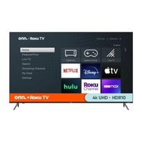 Onn. TV 75-Inch Class 4K LED Frameless Roku UHD 2160P Smart Television FAST SHIP