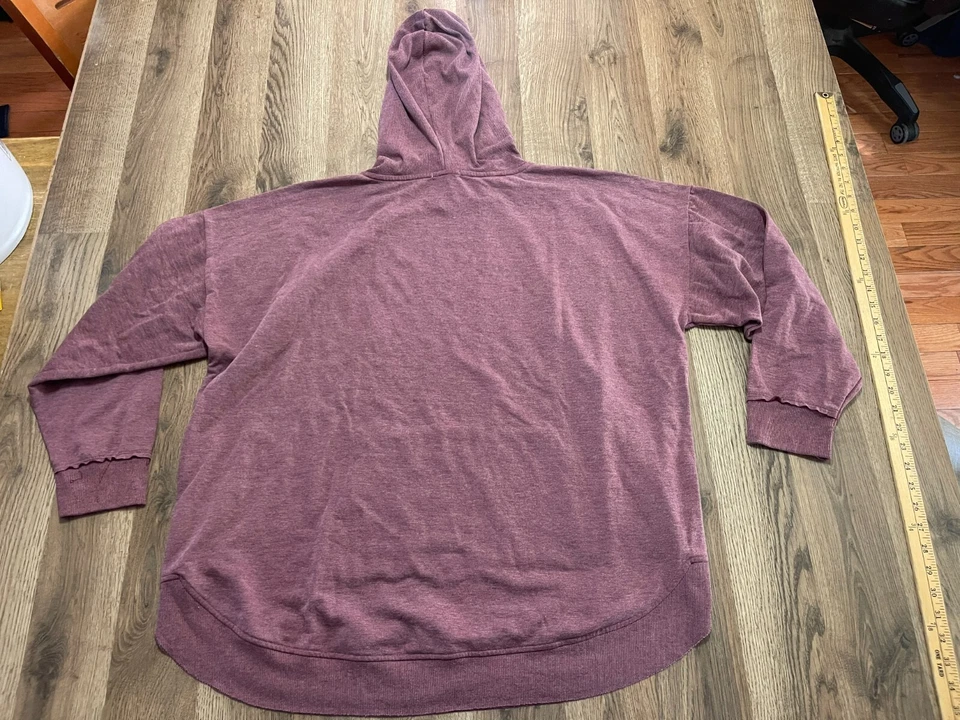 Sudadera con Capucha Maurices, Para Mujer Talla 2X, Granate, Pullover, Cordón, Manga Larga Foto 2 de 4