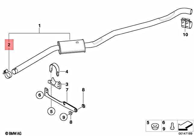 Genuine BMW Alpina Hybrid M5 X3 X5 X6 B6 B7 B7L B7LX Muffler Clamp  