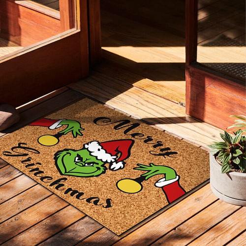 Xmas Grinch Christmas Festival Decoration Front Door Carpet Indoor Outdoor Mat a - Bild 2 von 19