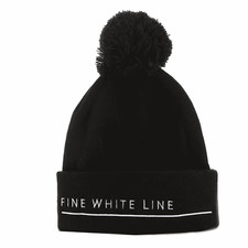 Pom Pom Black Beanie