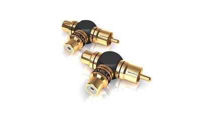 1Paar (2Stk)  Viablue XS RCA Y Cinchadapter Cinch Adapter