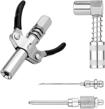 Grease Gun Accessory Kit 90 Degree Coupler Adapter Grease Needle Tips Dispenser
