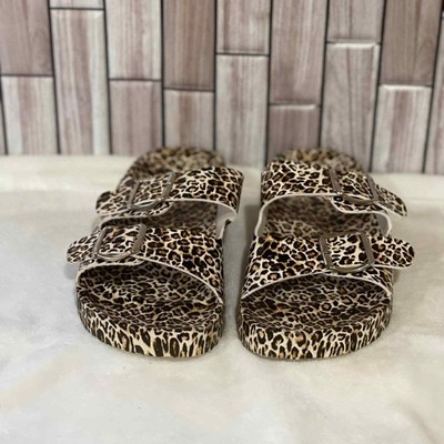 cheetah 2 strap sandals