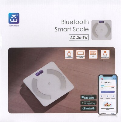 Intelligente digitale Körperfettwaage Bluetooth, BMI, Muskelmasse, Monitor, App