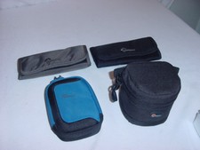  4 LOWEPRO CAMERA CASES - DIGITAL VIDEO CASE 20 LENMS CASE AND FOLDABLE CASES