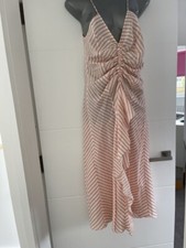 Zara Stripe Asymmetric Dress Size Medium BNWT
