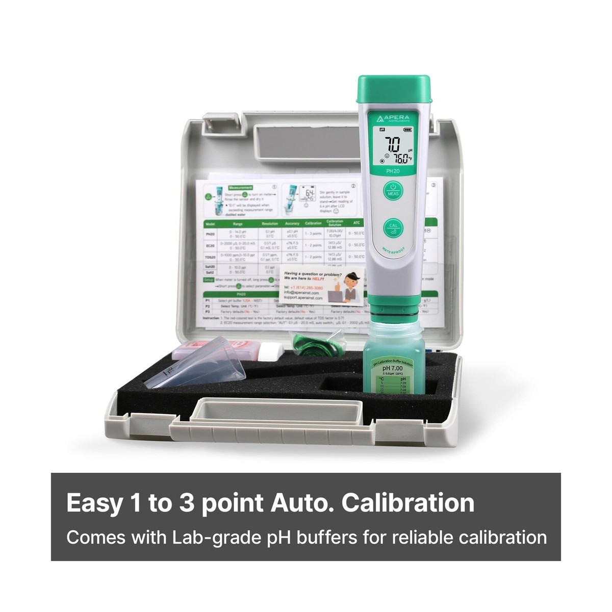 ［美品］APERA VALUEシリーズ PH20 ポケットPHテスター Apera Instruments AI209 PH20 Value Pocket pH Tester Kit for