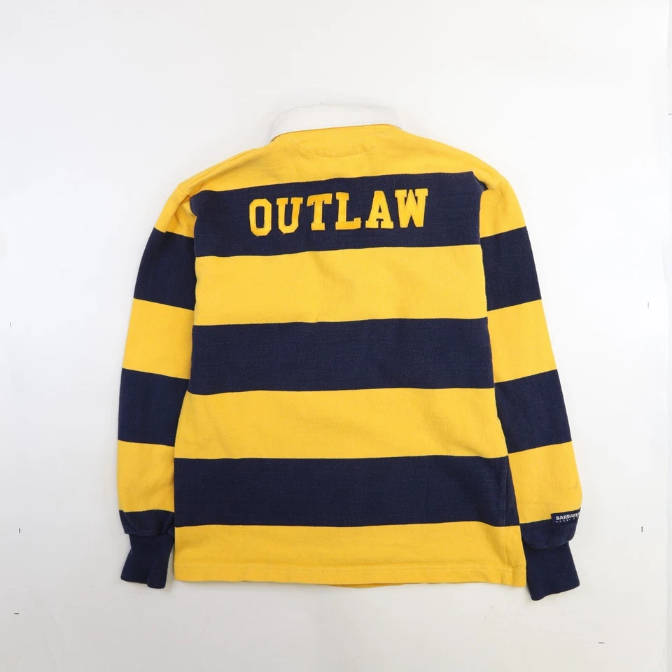 Camisa de rugby Outlaw Barbarian vintage talla pequeña a rayas Foto 2 de 4