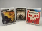 Resistance 1 2 & 3 Trilogy Complete Collection - PlayStation 3 PS3 - Lot Tested