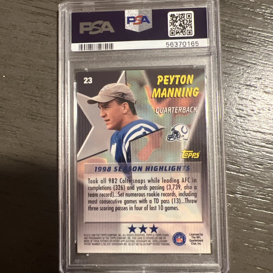 1999 Topps Stars - Peyton Manning #23 Threestar - Image 2 of 2