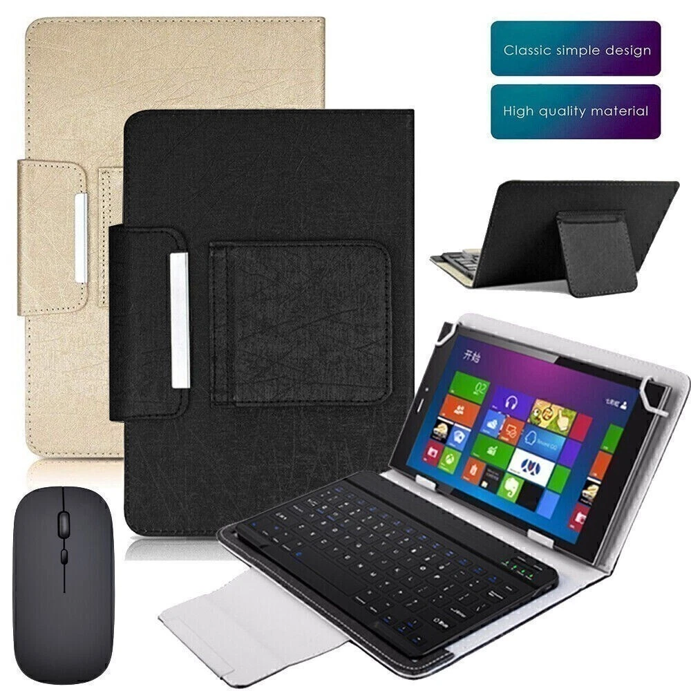 10" 10.1" Universal Bluetooth Touchpad Keyboard Case For IOS Android Tablet PC