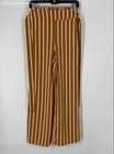 Forever 21 Womens Brown White Striped Flat Front Wide-Leg Pants Size S — photo 1