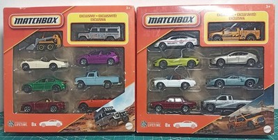2 x Matchbox 8 Fahrzeug Sets, JCT 83 & JCT 87 mit exklusiven Modellen NOCH VERSIEGELT