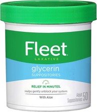 Fleet Laxative Glycerin Suppositories for Adult Constipation, Adult Laxative Jar