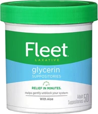 Fleet Laxative Glycerin Suppositories for Adult Constipation, Adult Laxative Jar