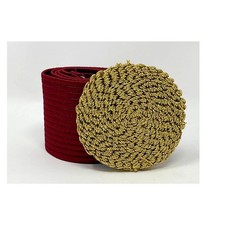 Vintage 1980s Dynasty Red  Gold Stretch 2.5" Wide Belt SIZE S/M