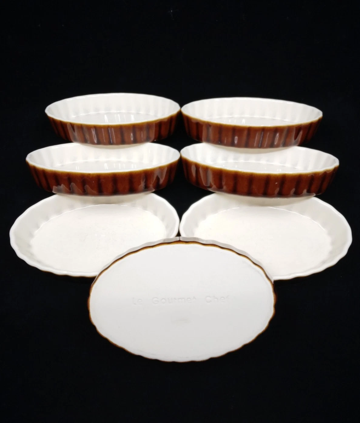 Le Gourmet Chef Ceramic Stonewear Small Baking Dishes Set of 8