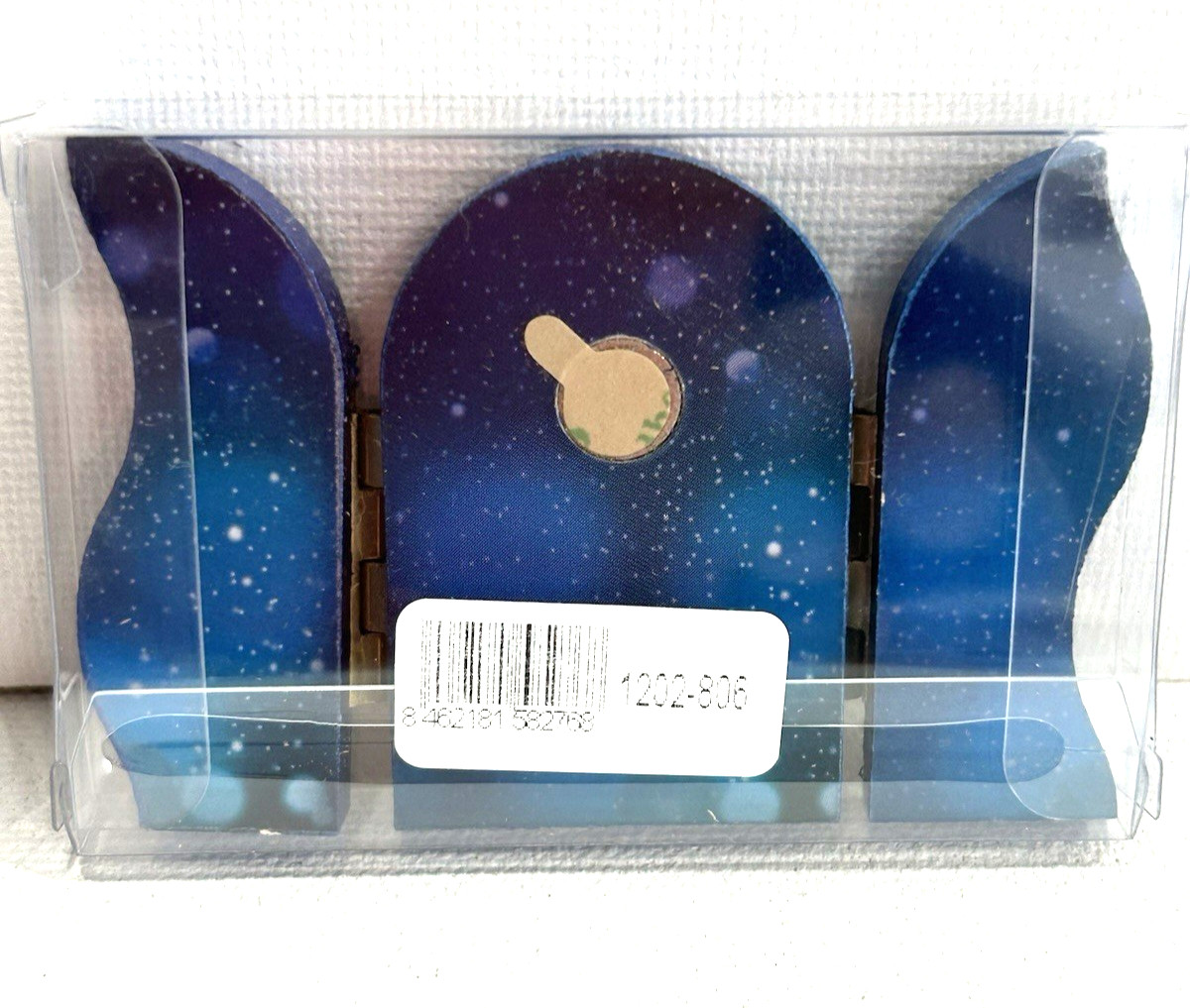 Nativity Scene Standing Blue Wood Triptych 2.5" x 1.75, Made in Hungary