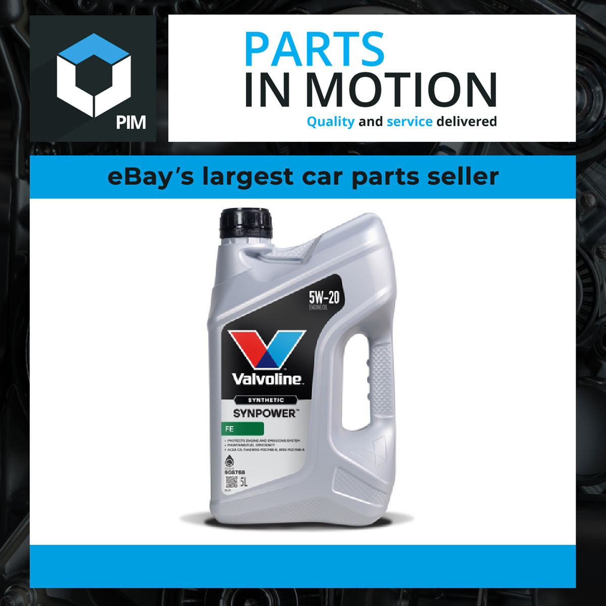 Synpower Fe 5w20 5l fits MAZDA MX5 Mk3 1.8 2.0 05 to 14 Valvoline Quality New