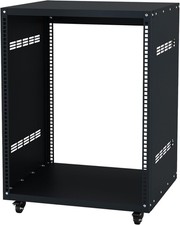 12U AV Rack Stand with Caster Wheels Network Stereo Recording Studio Rack 19''