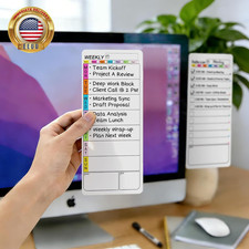 Magnetic Monitor Memo Board, Dry Erase Whiteboard Weekly Planner and Daily to Do