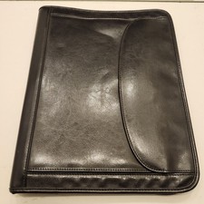 Professional Zippered 3-Ring Binder Portfolio Padfolio Organizer Dark Brown