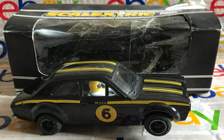SCALEXTRIC CAR ESCORT RS 1600 C.052 MEXICO #6 BLACK YELLOW DAMAGED BOX L👀K!!!