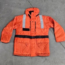 Mustang Survival MC1531 Floatation Jacket Large Orange Reflective 69N PFD