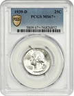 1939-D Washington Quarter 25C PCGS MS67+ Superb Gem 5809.67+/56826852
