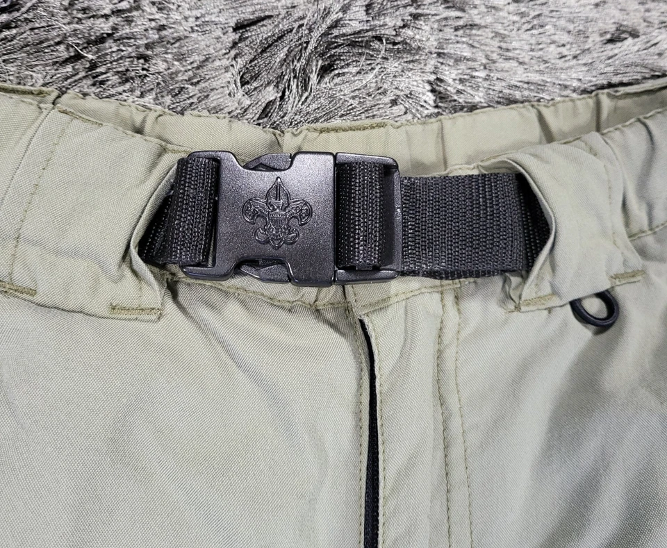 Boy Scouts Convertible Pants Shorts Youth Medium Green Switchback Cargo Uniform - Image 2 of 4
